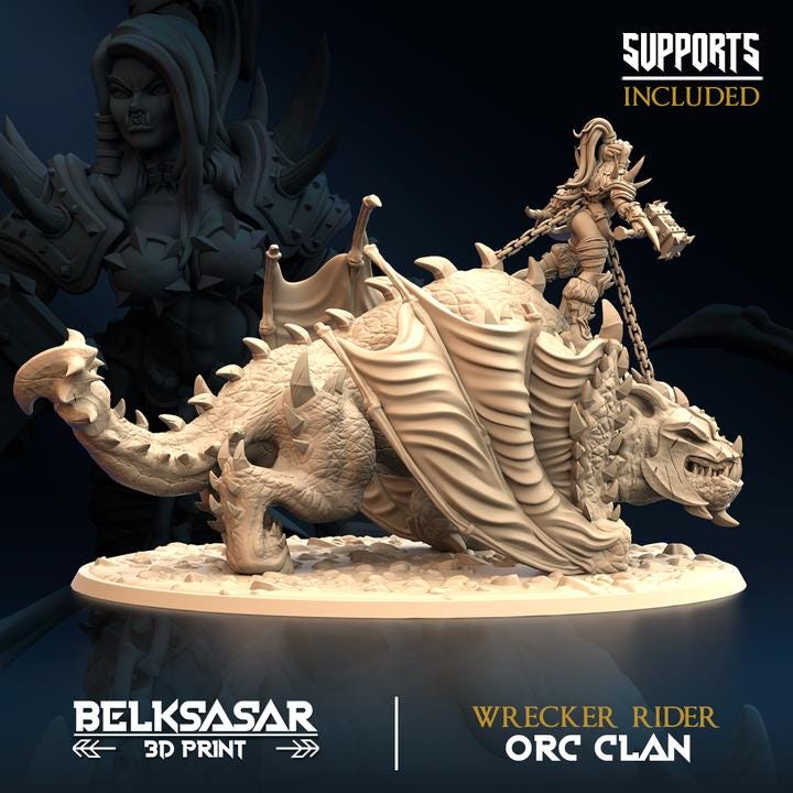 Dragon and Orc - wrecker rider - in 12k by Belksasar