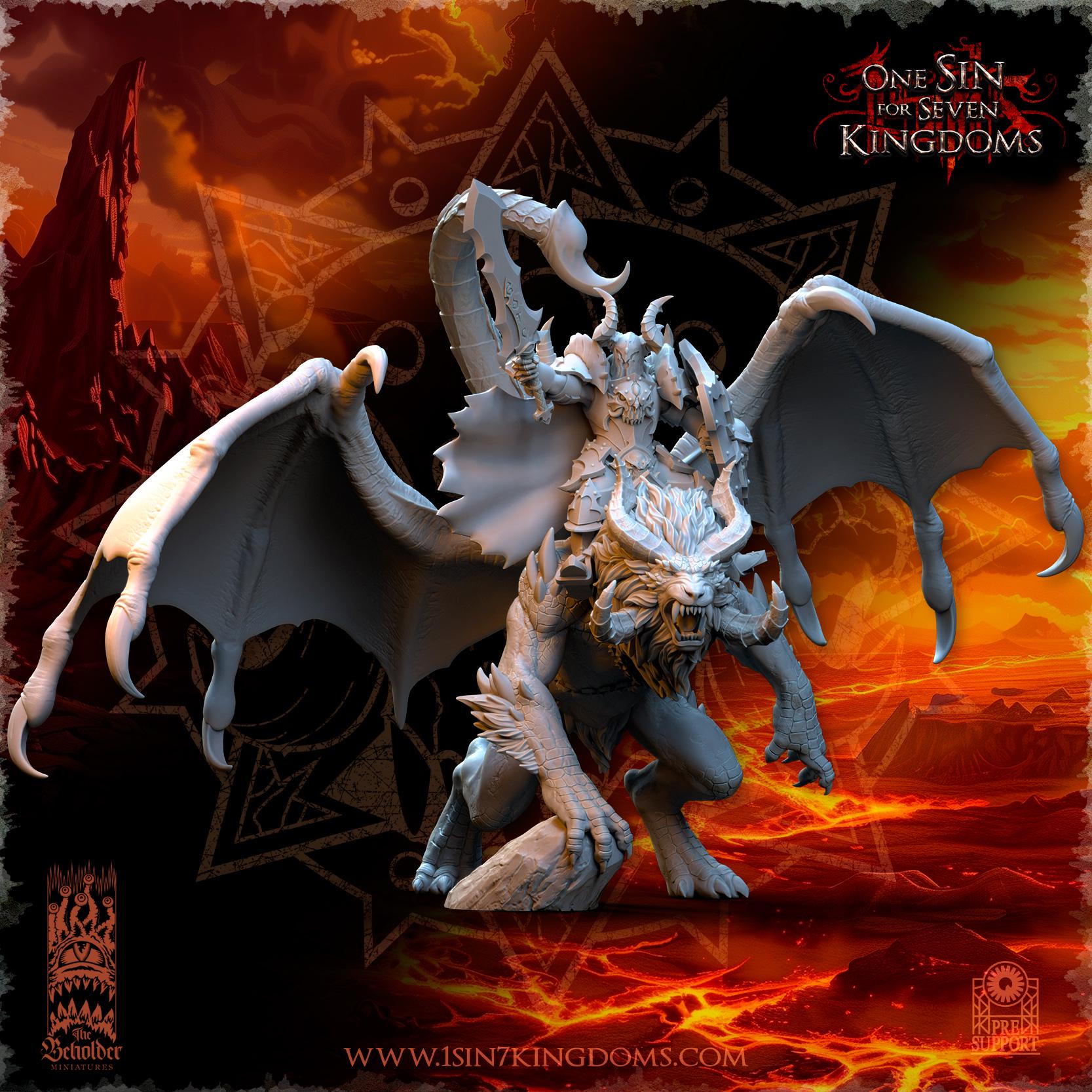 Vrolok on Manticore - in 12k- by TheBeholderMiniatures