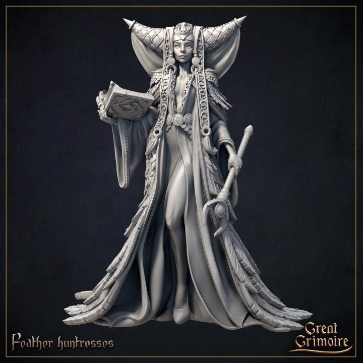 Feathered Priestess - in 12k - by Great Grimoire