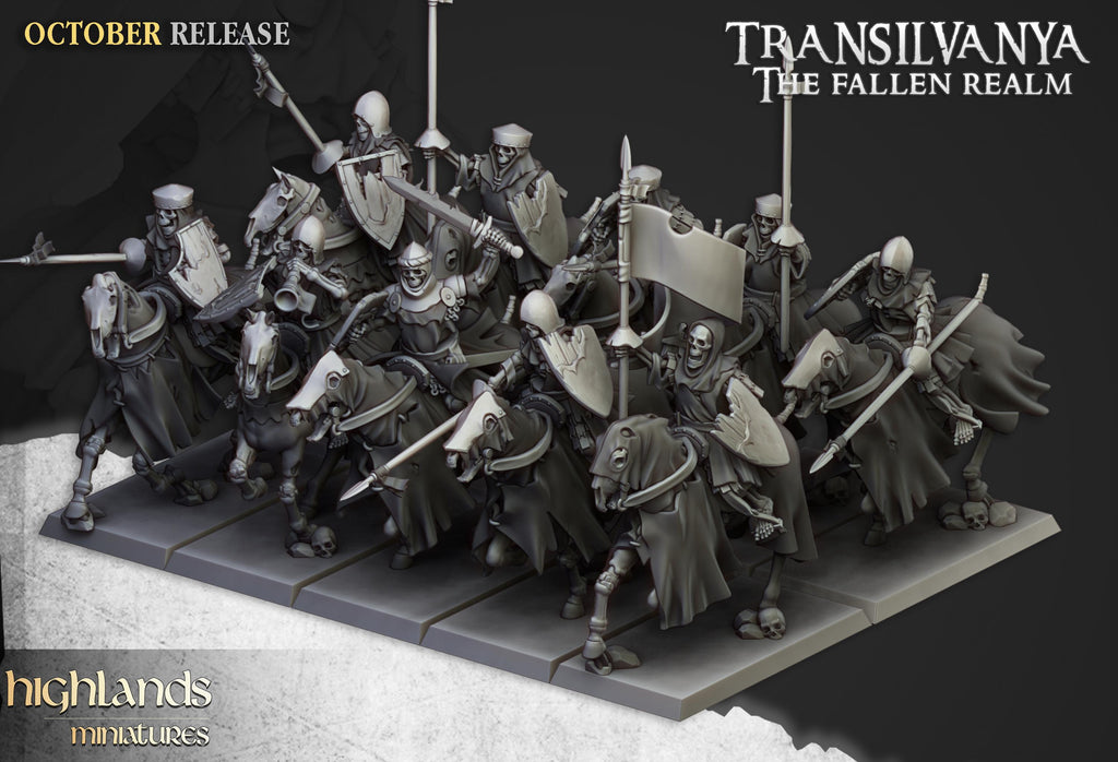 Mounted Skeletons - in 12k- by Highlands Miniatures