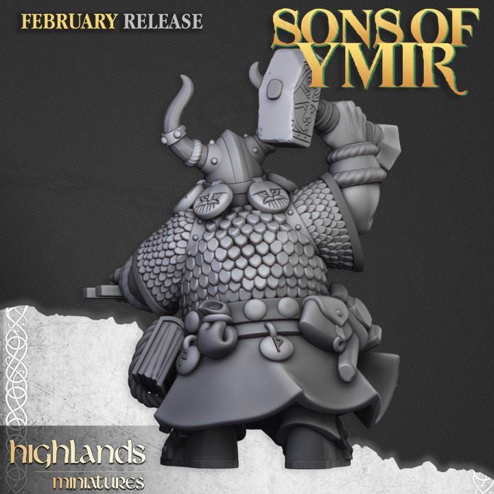Ancient Dwarf Forge and Great Dwarf Runemaster - in 12k- by Highlands Miniatures