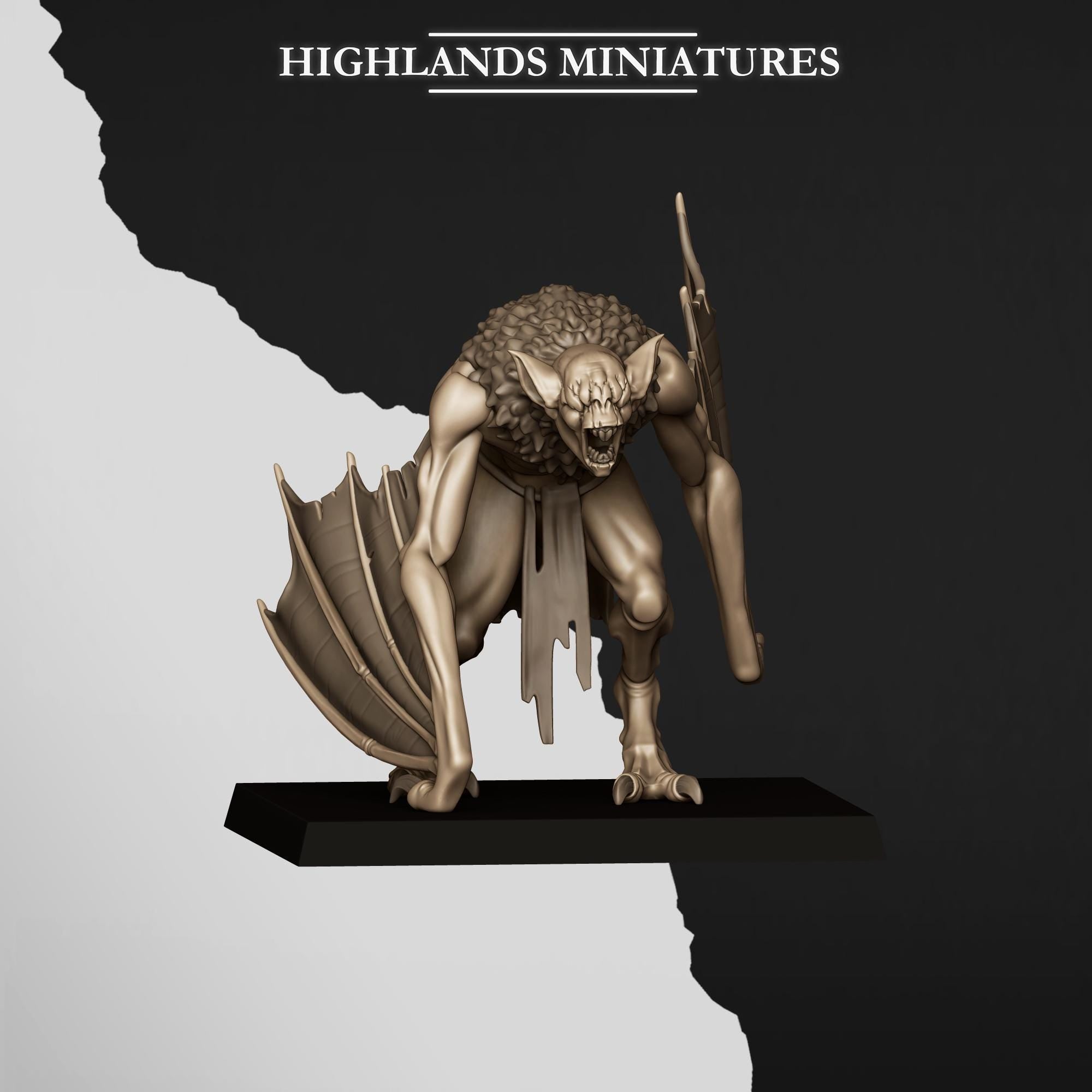 Crypt Bats - in 12k- by Highlands Miniatures