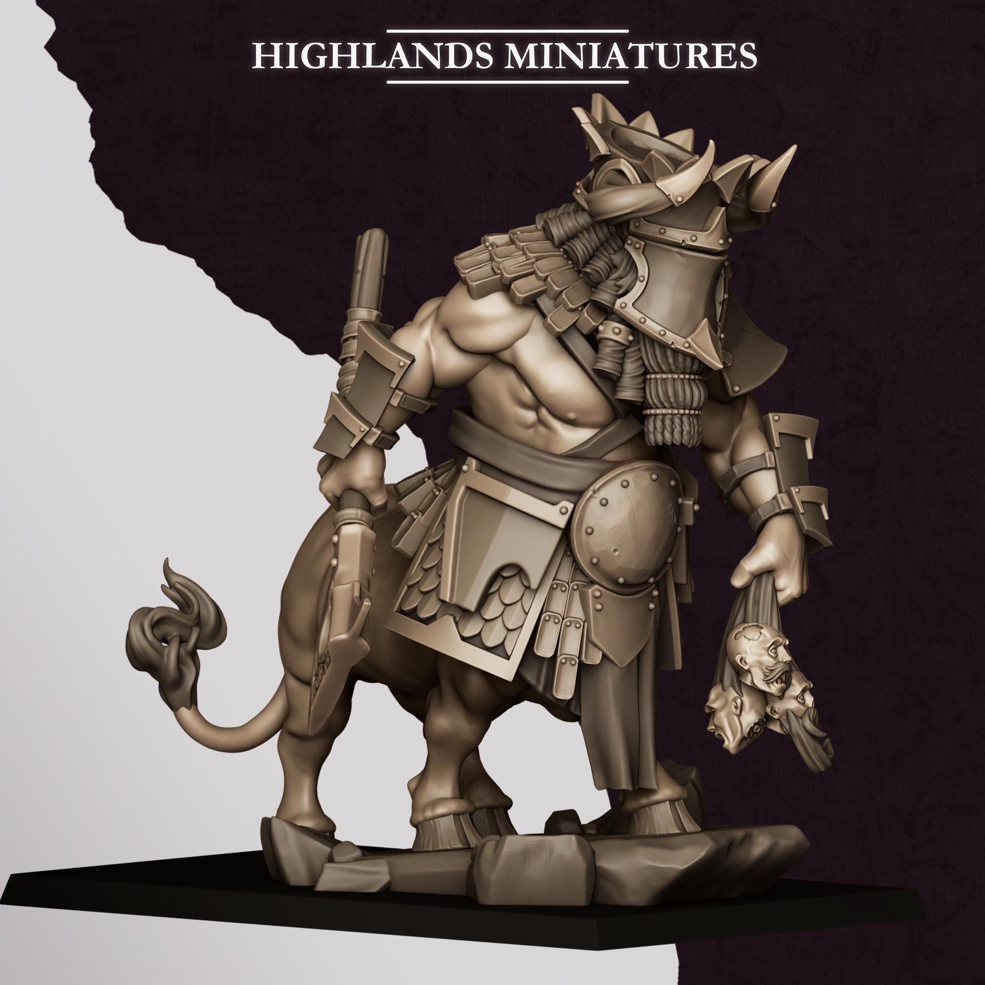 Kusarikku, Great Marduk Minotaur - in 12k- by Highlands Miniatures