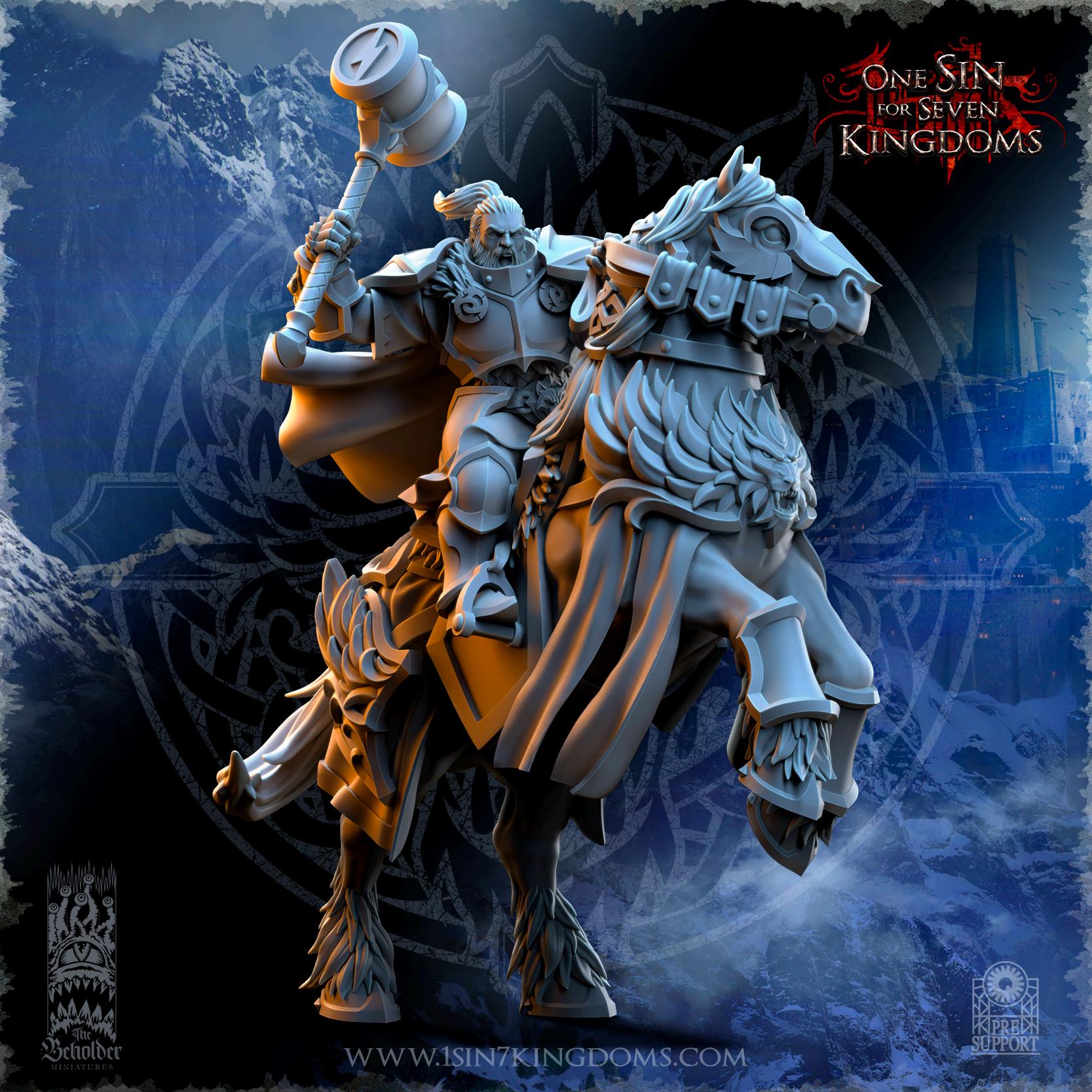 Haakon, Storm-Knight Commander - in 12k- by TheBeholderMiniatures