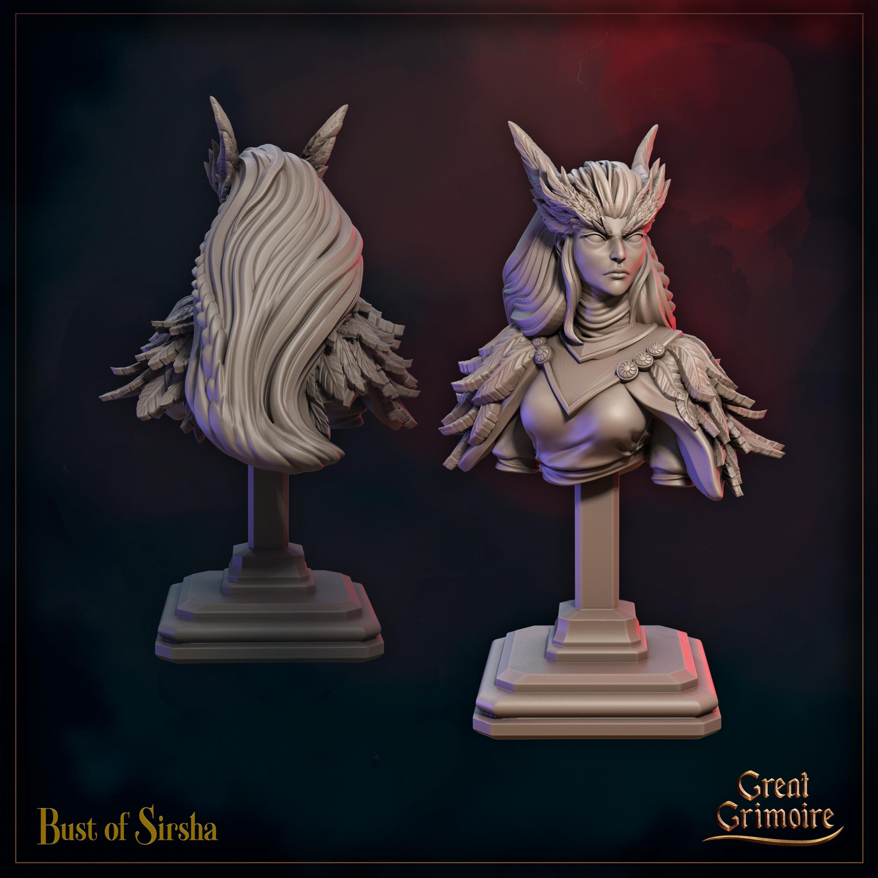 Bust of Sirsha and Leonai - in 12k - by Great Grimoire