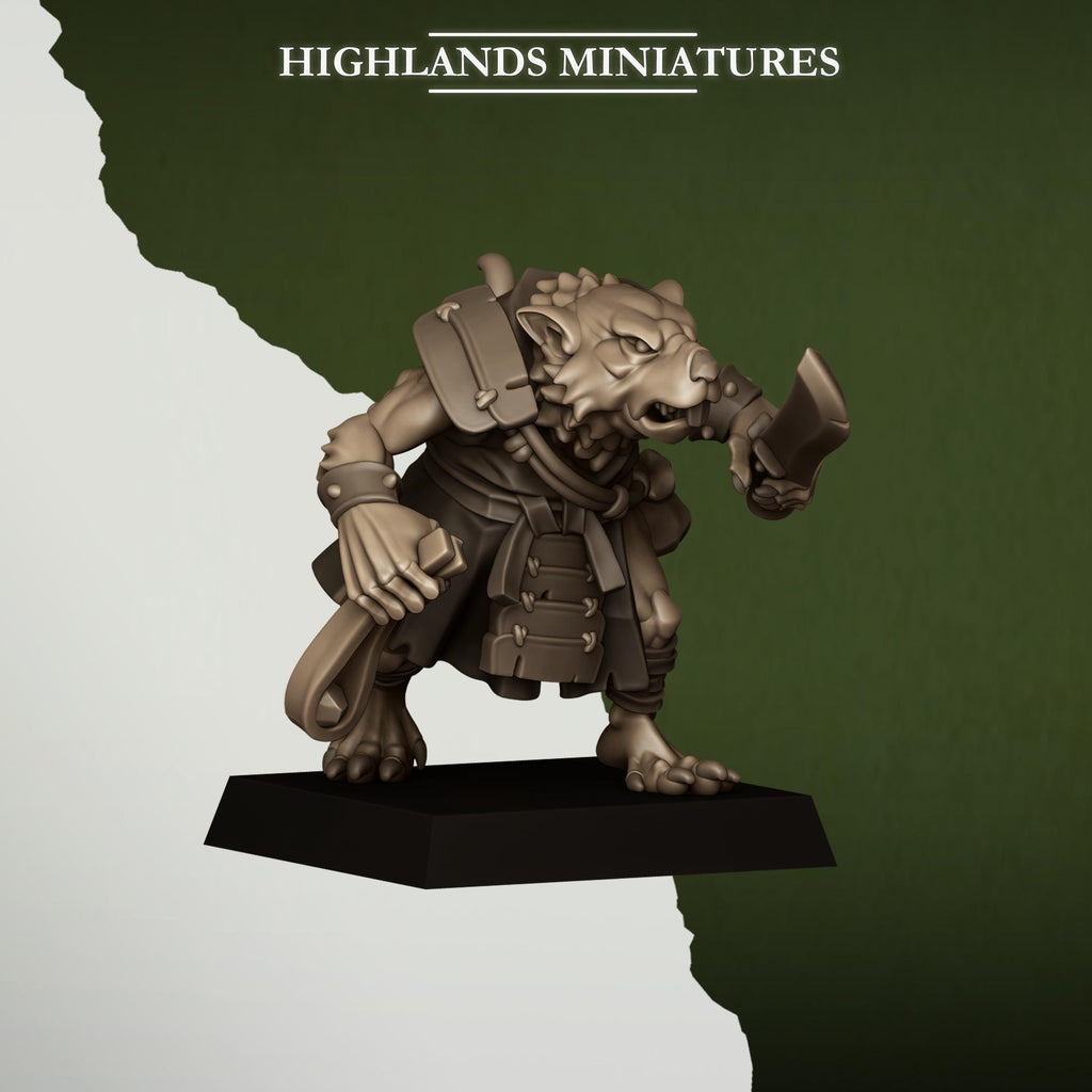 Sewer Vermin Thugs  - in 12k- by Highlands Miniatures