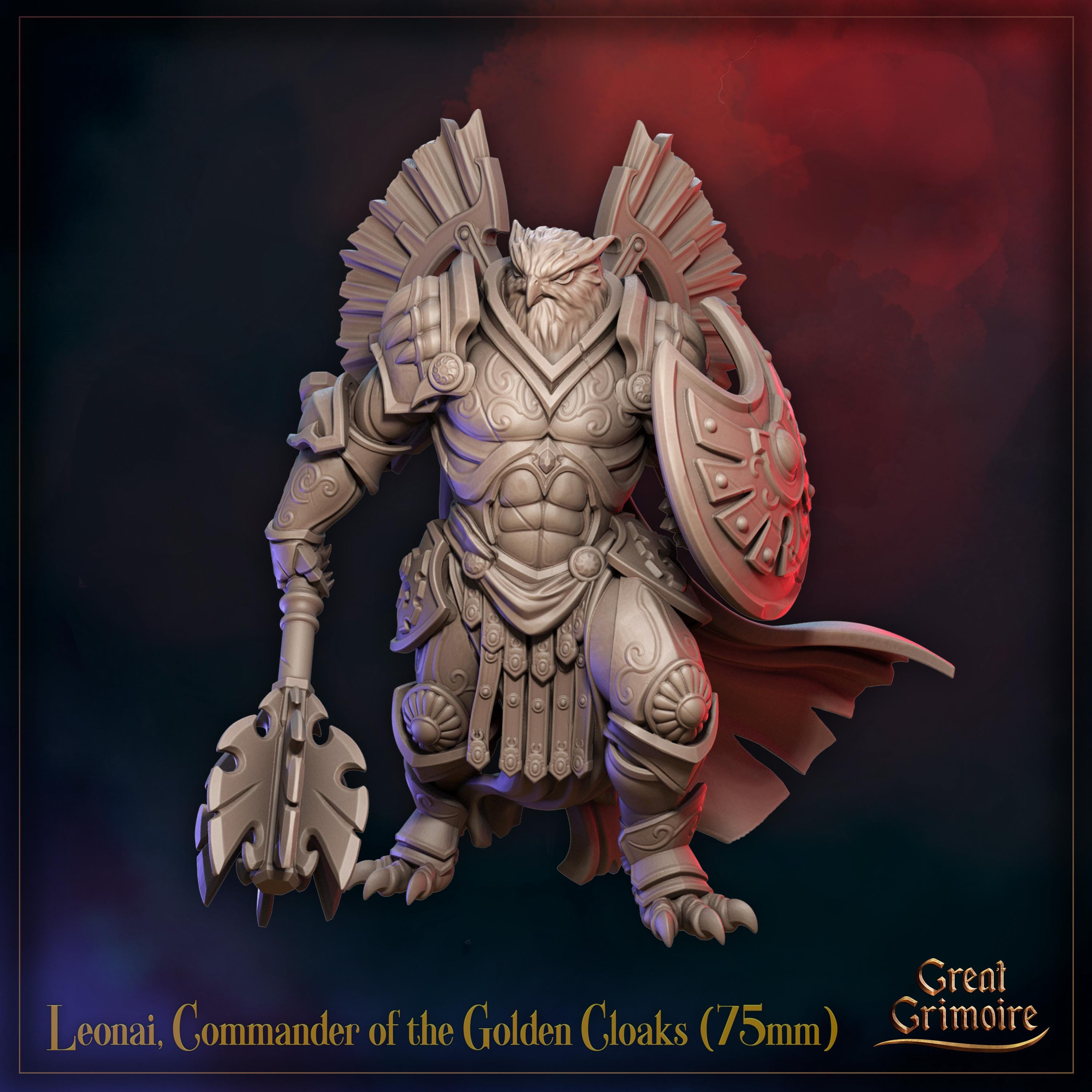 Leonai, Commander of the Golden Cloaks  - in 12k - by Great Grimoire