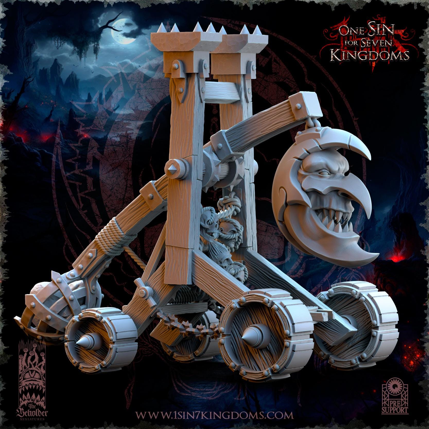 The Black Horde Goblins Trebuchet - in 12k- by TheBeholderMiniatures