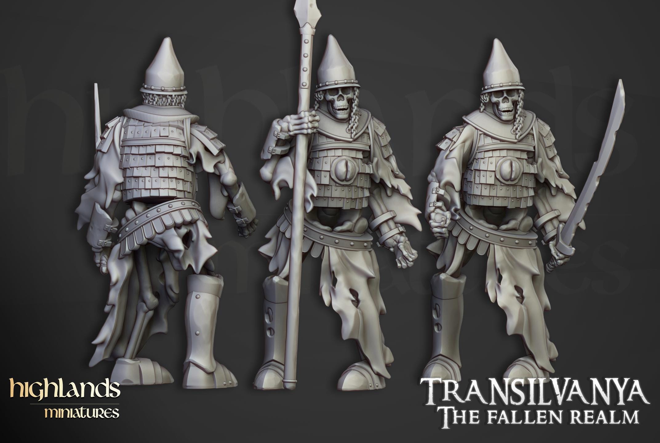 Skeleton Boyar Guard  - in 12k- by Highlands Miniatures
