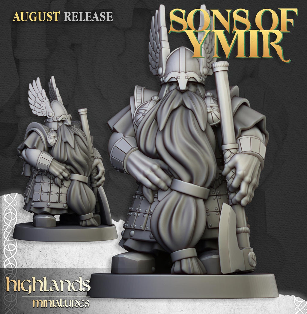 Dwarf Veterans Unit  - in 12k- by Highlands Miniatures