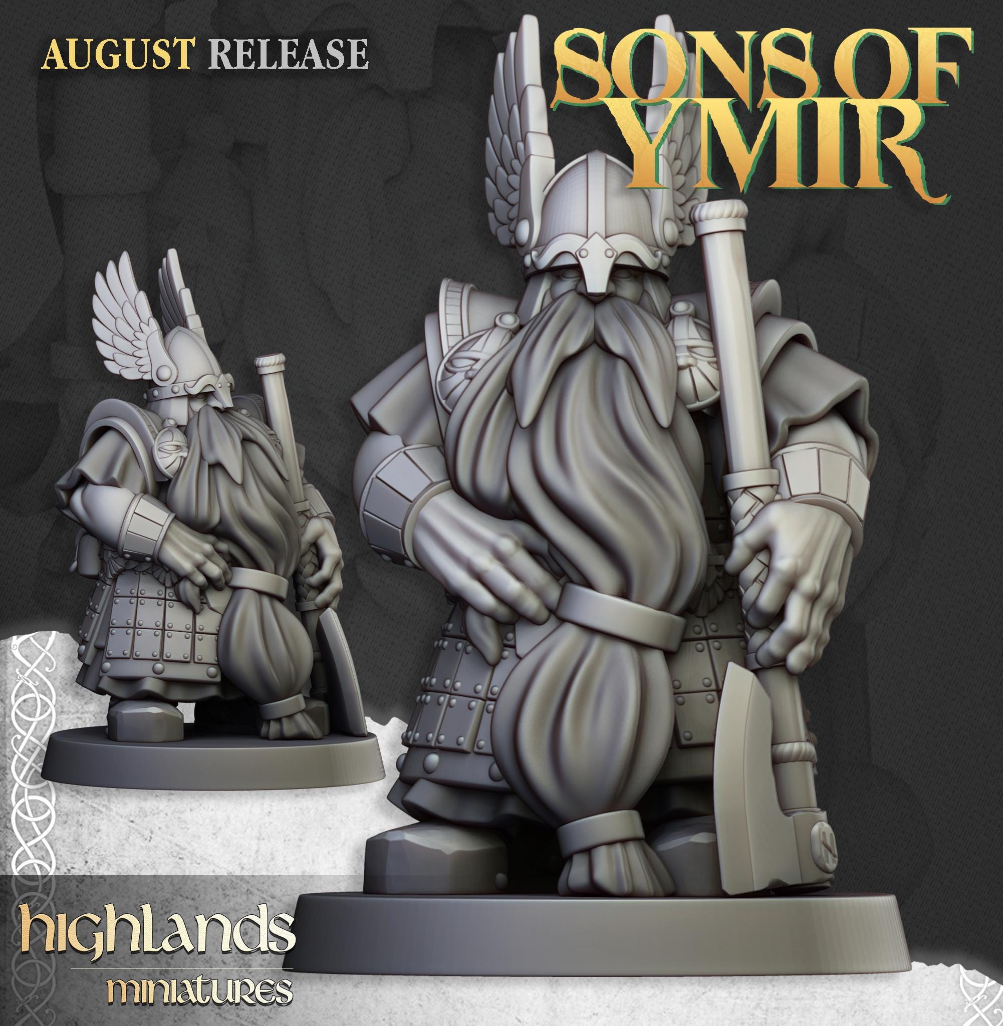 Dwarf Veterans Unit  - in 12k- by Highlands Miniatures