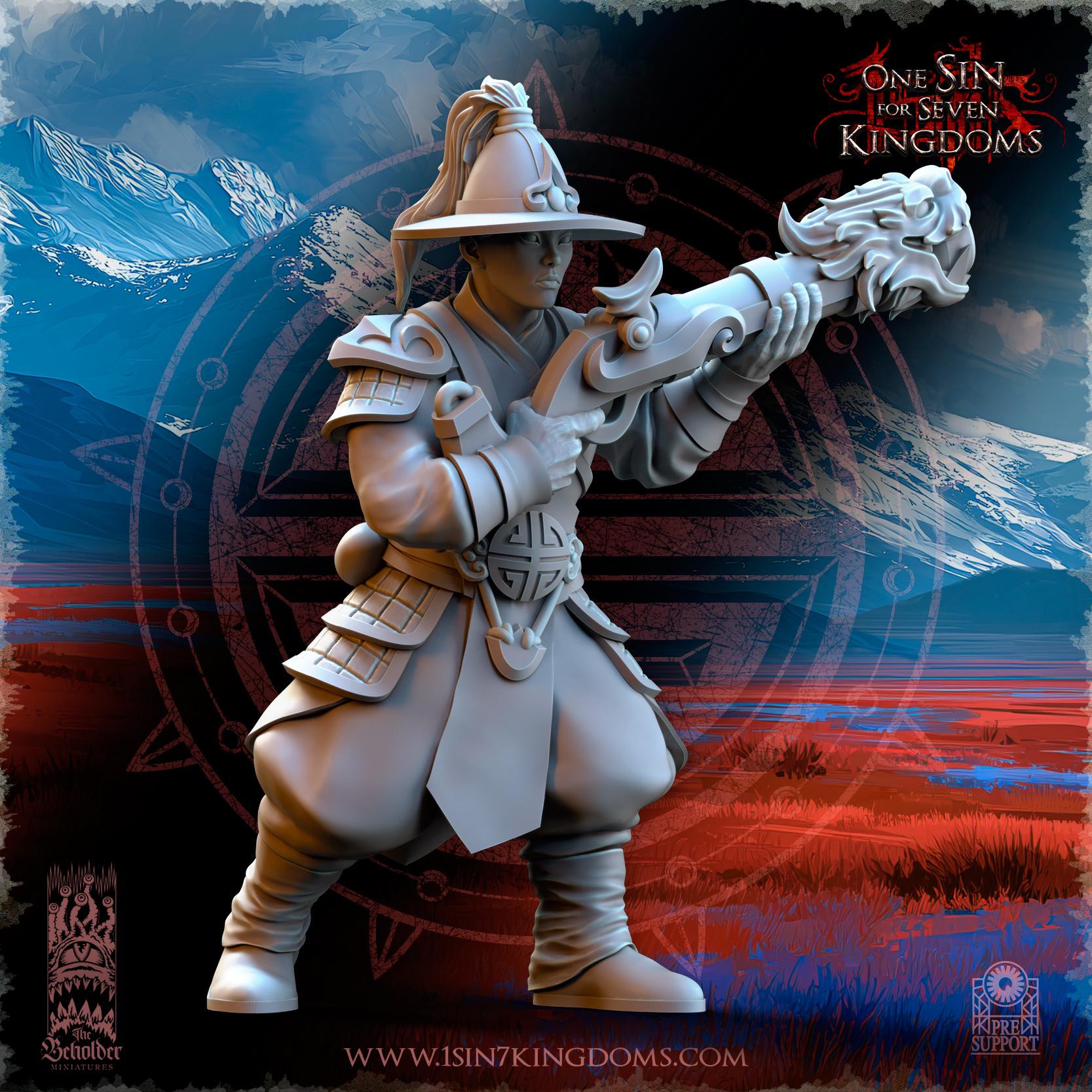 Astarii Dynasty Imperial Gunners - in 12k- by TheBeholderMiniatures