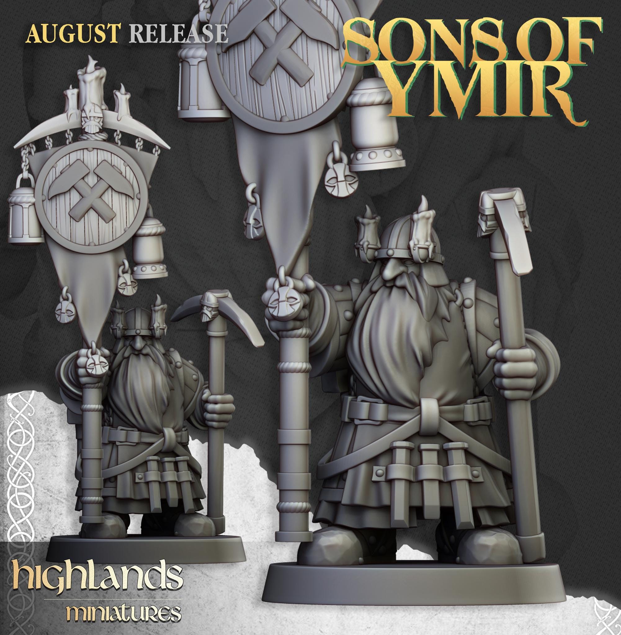 Dwarfs Miners Unit - in 12k- by Highlands Miniatures