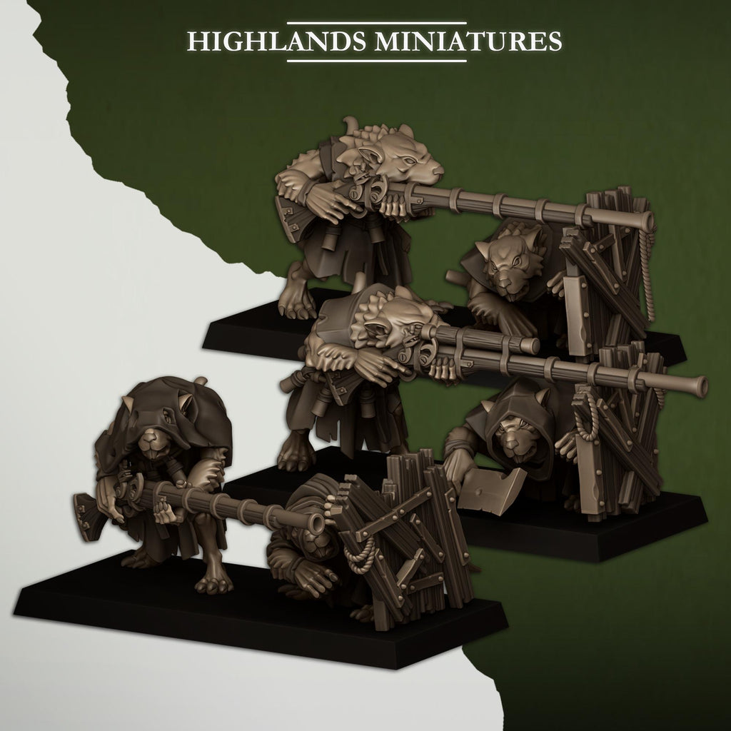 Vermin Shooters Teams - 3 models - in 12k- by Highlands Miniatures