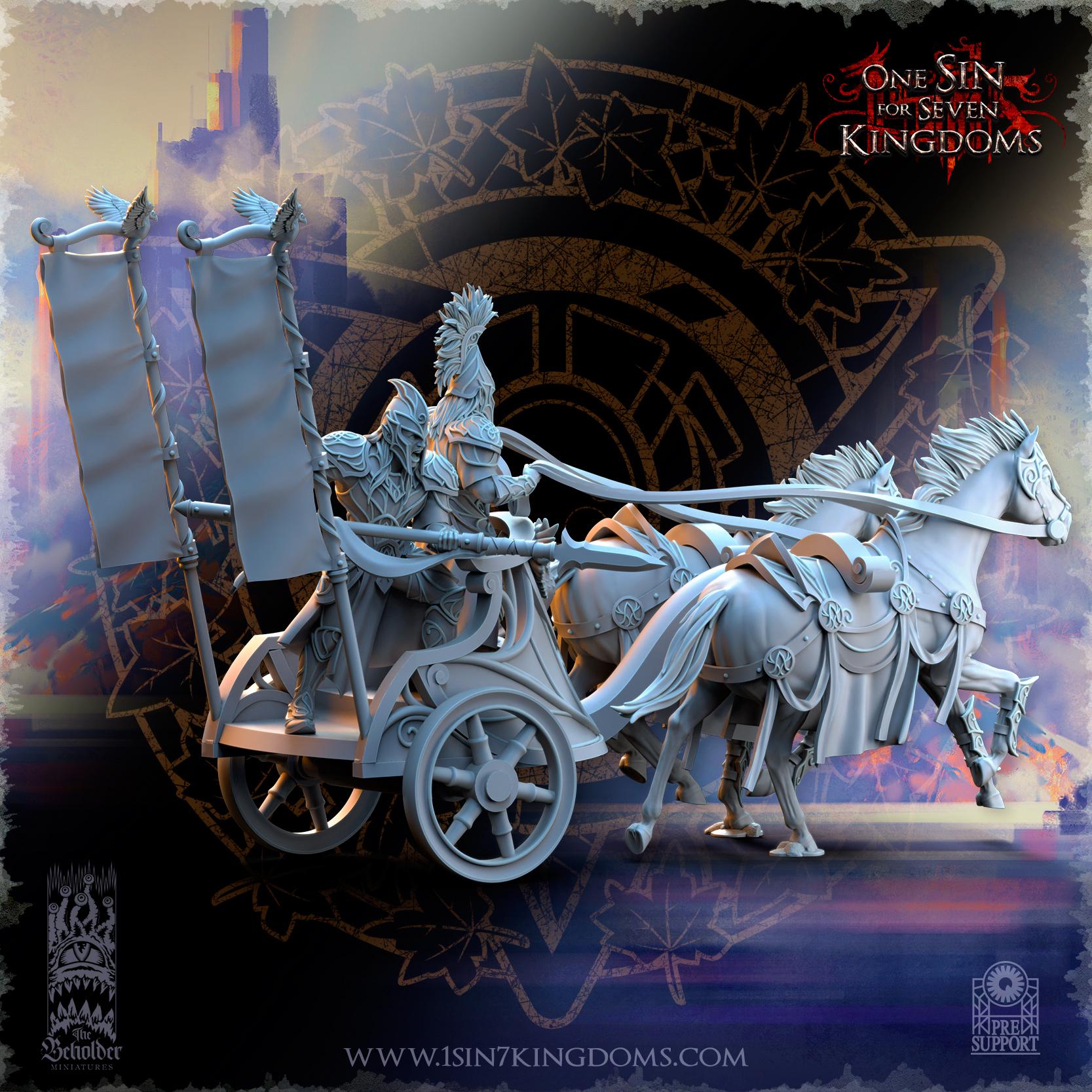 Silvermoor Elves Chariots - in 12k by TheBeholderMiniatures