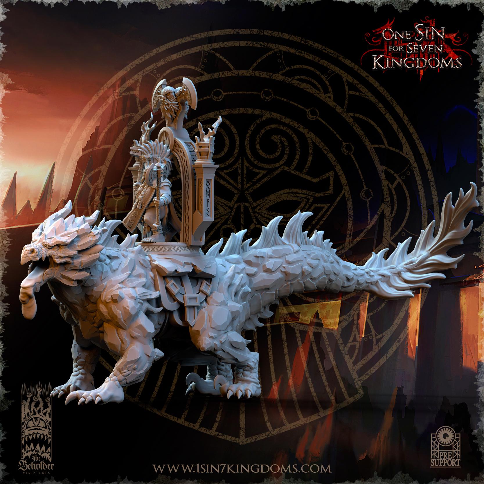 Dwarven Kingdoms Volcanic Beast -  in 12k - by TheBeholderMiniatures