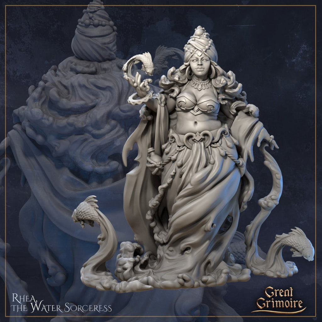 Rhea the Water Sorceress - in 12k - by Great Grimoire