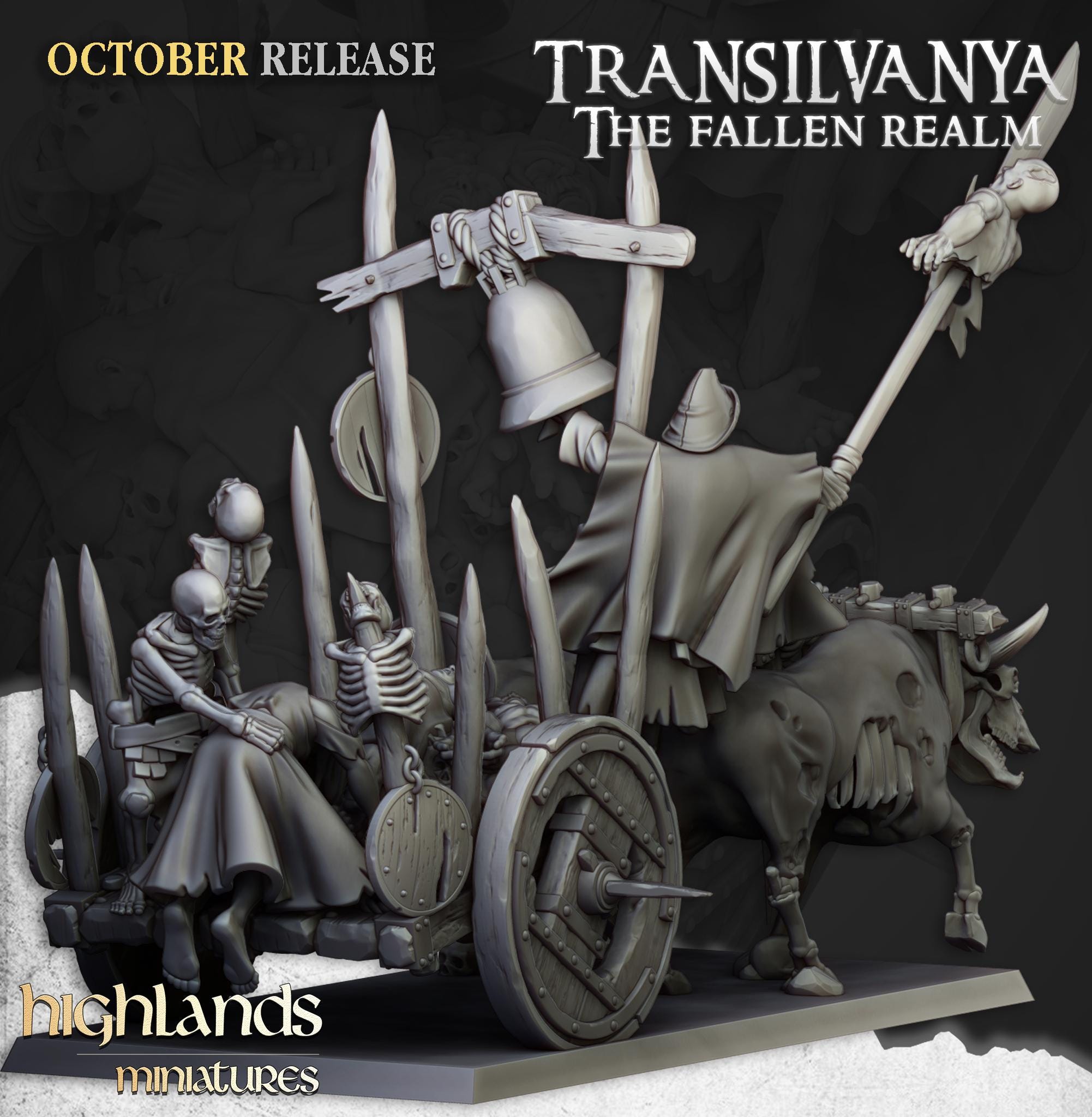 Corpse Cart  - in 12k- by Highlands Miniatures