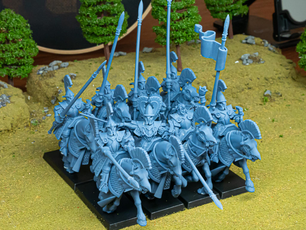 Aegean Elves Mounted Lances  - in 12k- by Highlands Miniatures