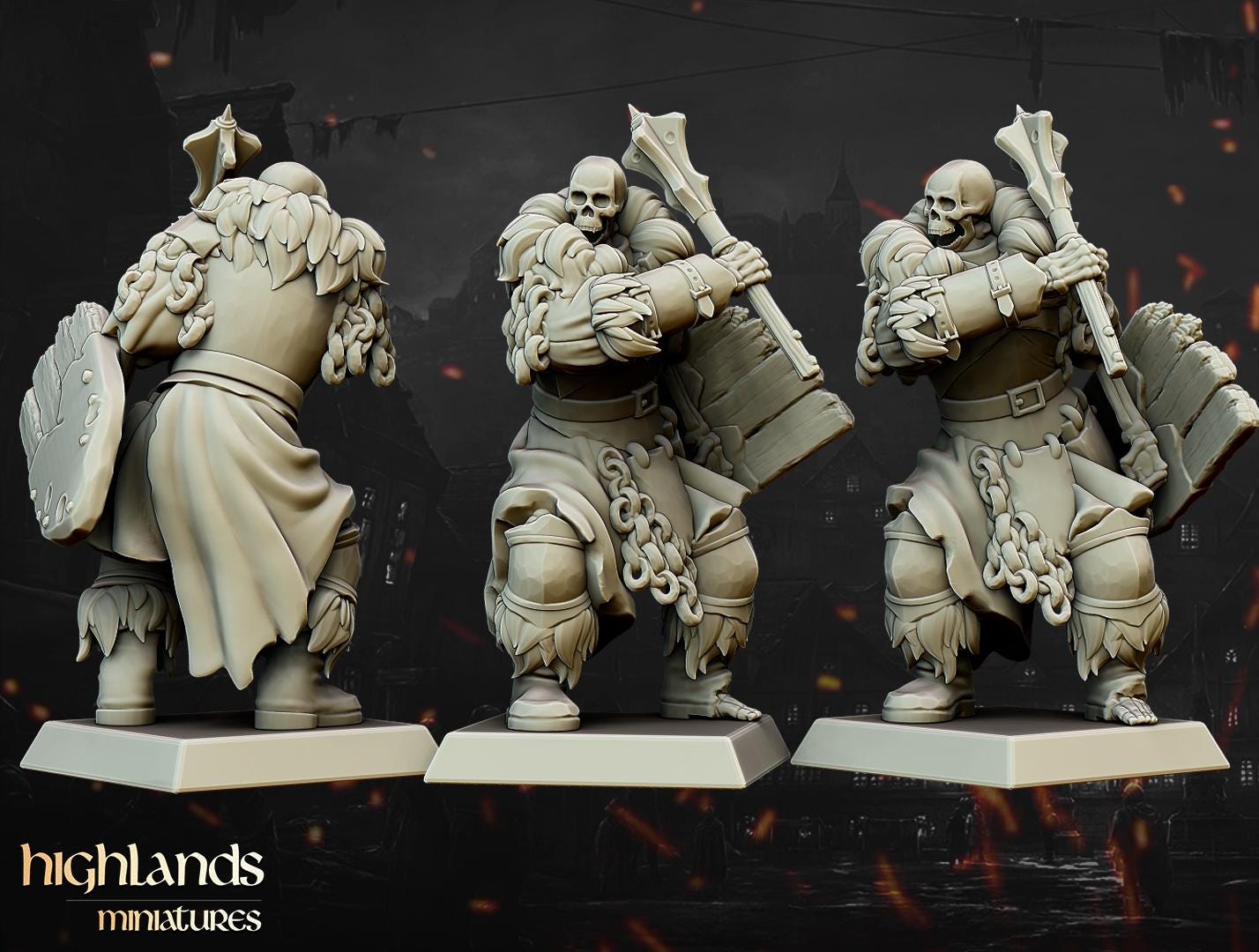Undead Blackwatch Core Unit  - in 12k- by Highlands Miniatures