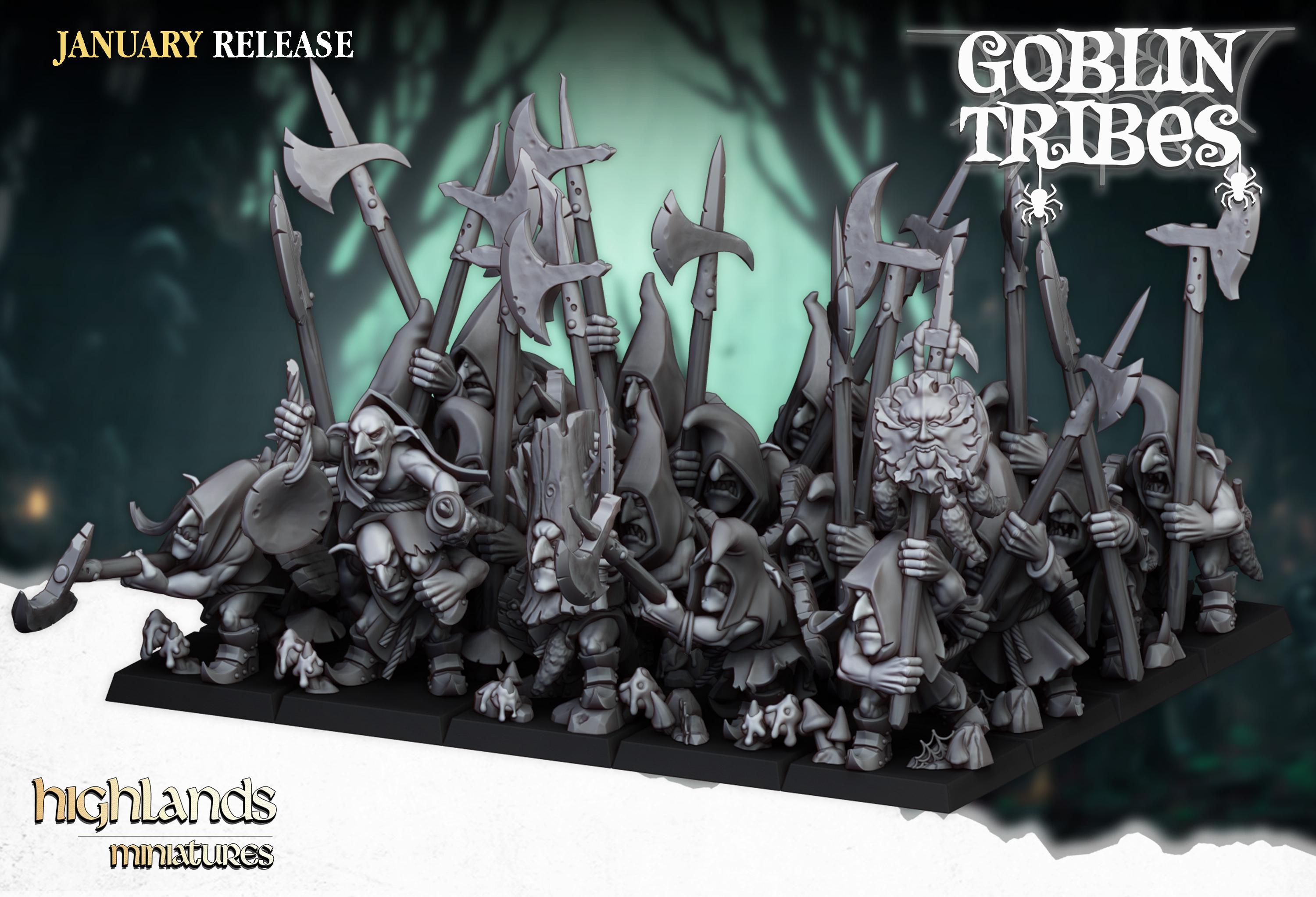 Swamp Goblin with Pikes - in 12k- by Highlands Miniatures