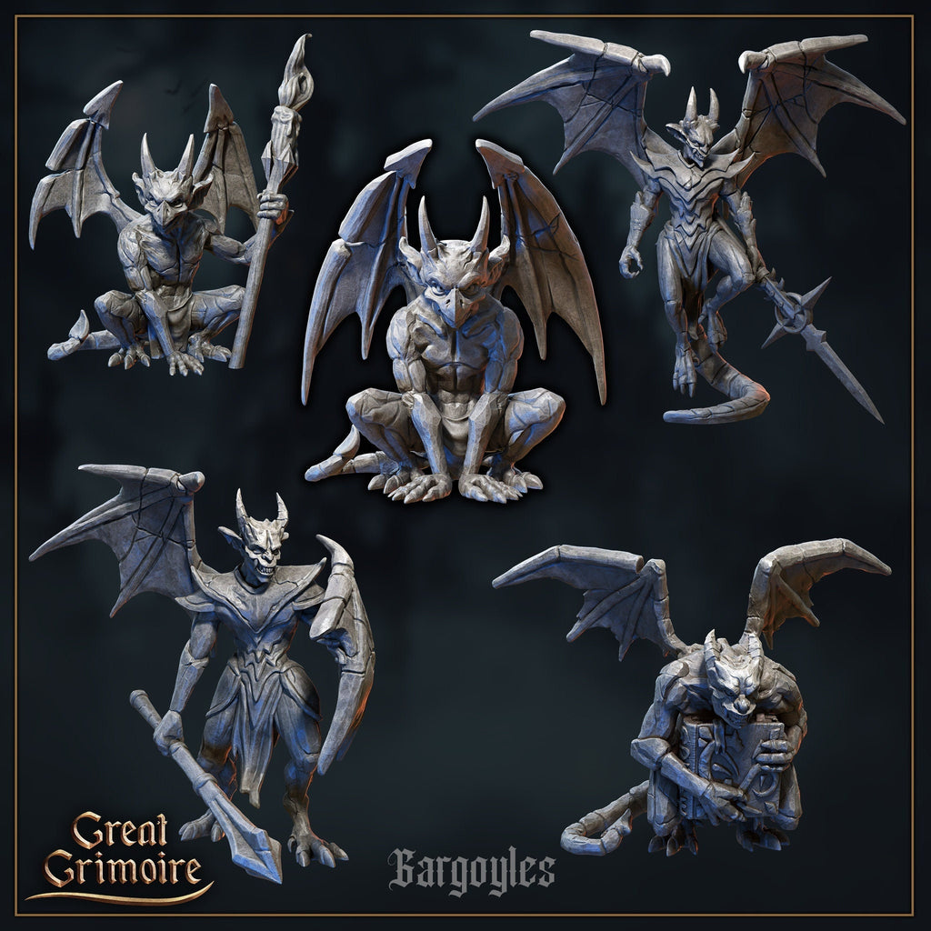 5 Model Pack - Gargoyles - in 12k - by Great Grimoire