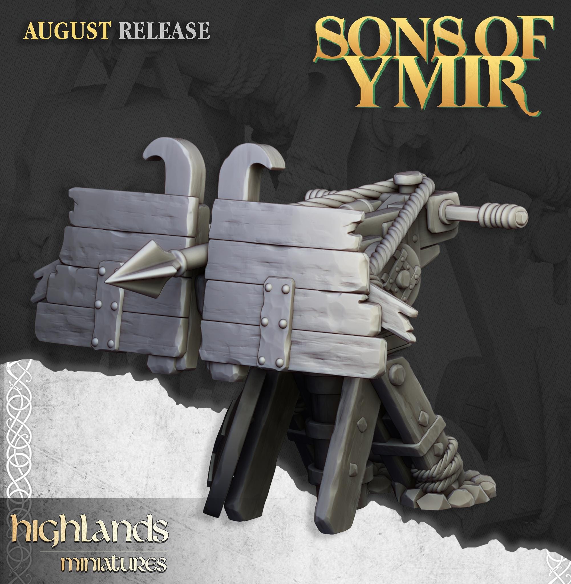 Dwarf Old Siege Engines - in 12k- by Highlands Miniatures