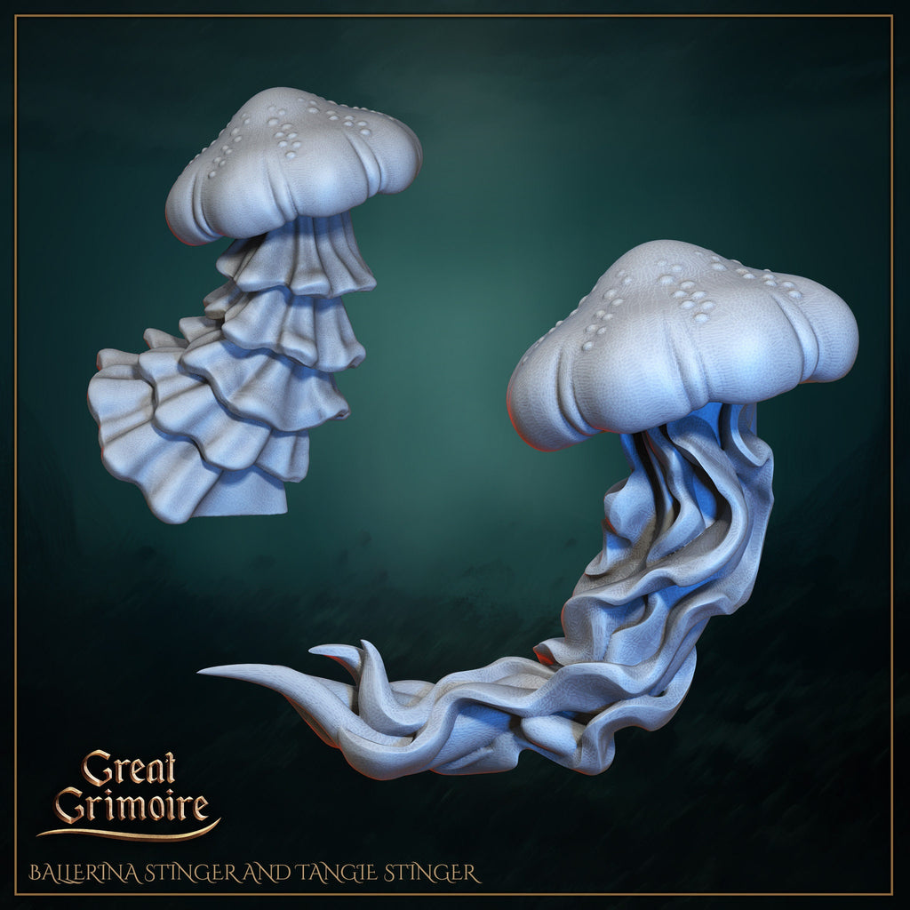 6 pack Underwater Sentinels - 4 Sentinels with 2 stinger models - in 12k