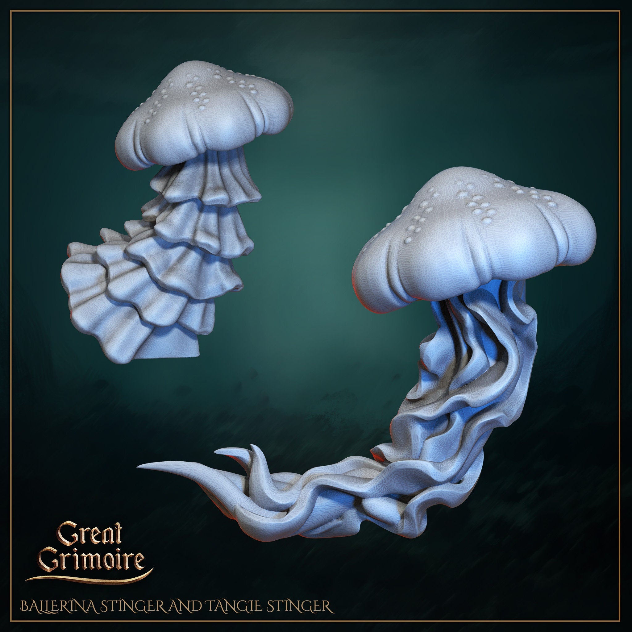 6 pack Underwater Sentinels - 4 Sentinels with 2 stinger models - in 12k