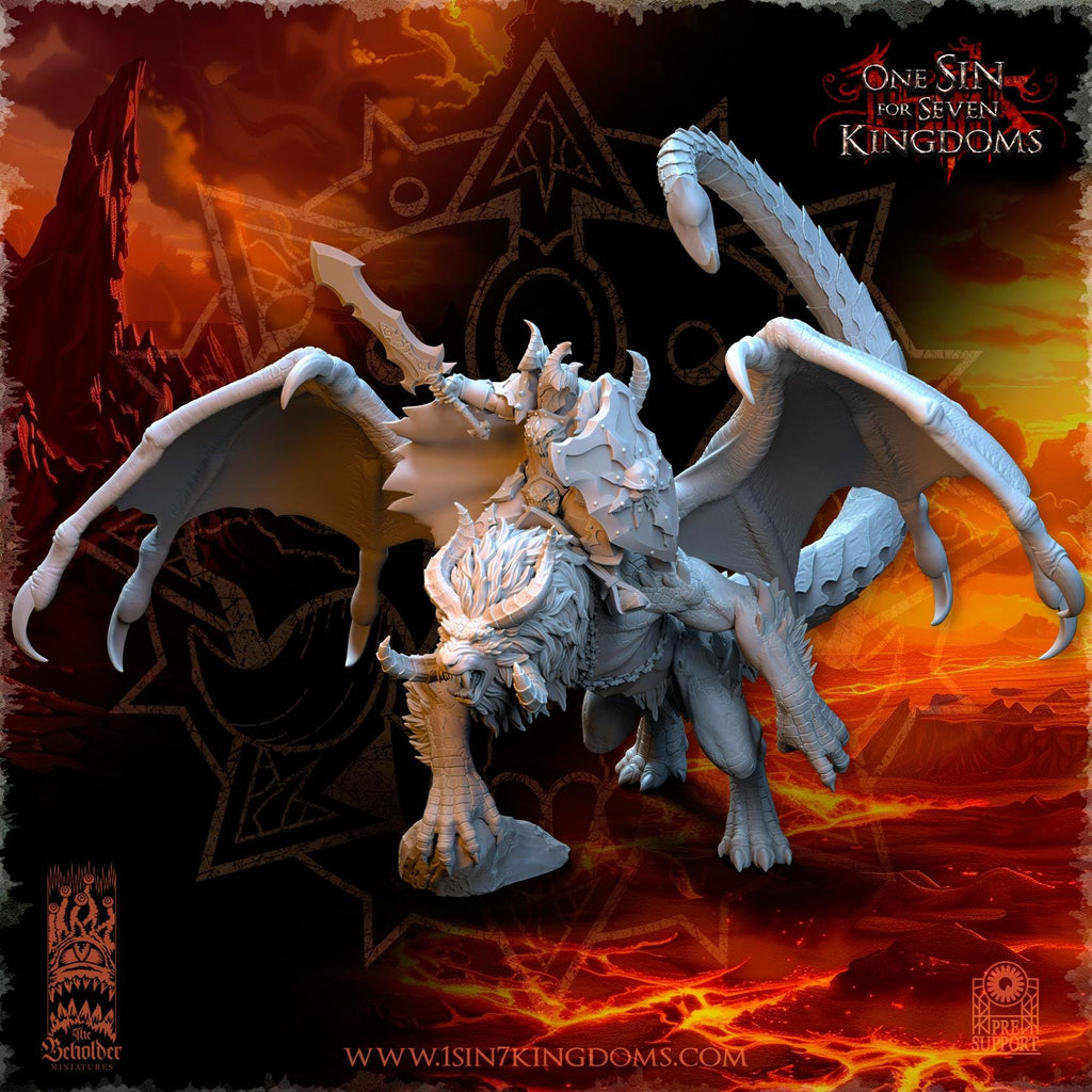 Vrolok on Manticore - in 12k- by TheBeholderMiniatures