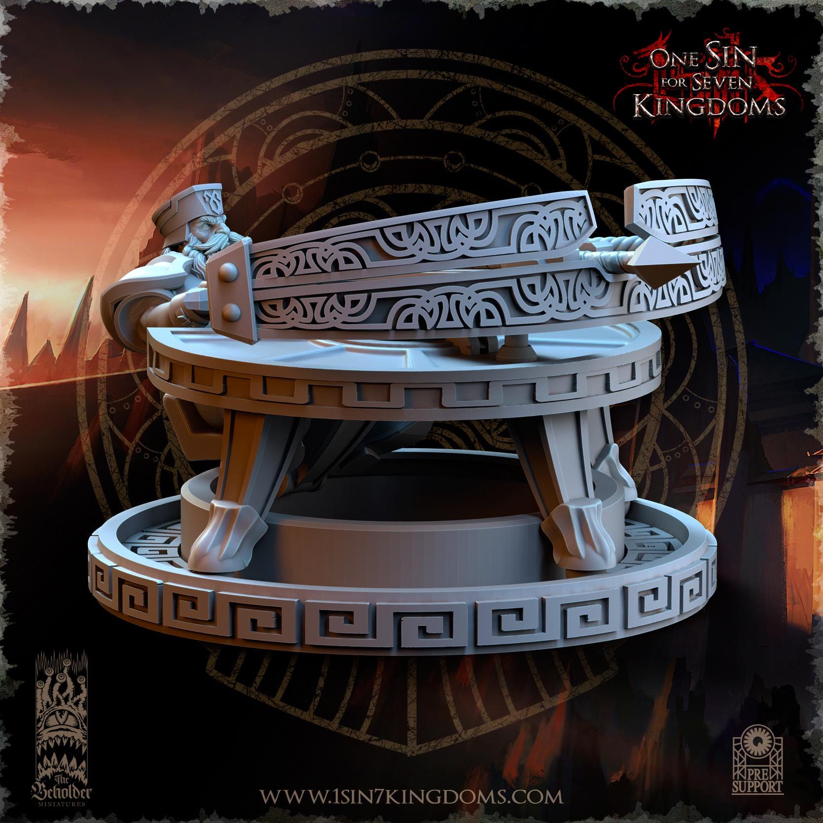 Dwarven Kingdoms Iron Spitter Ballista - in 12k- by TheBeholderMiniatures