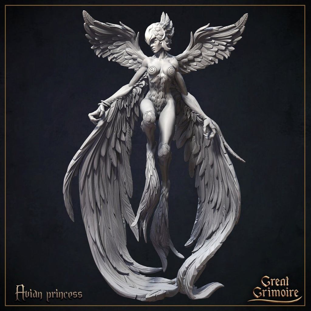 Avian Princess - 2 versions in 12k - by Great Grimoire
