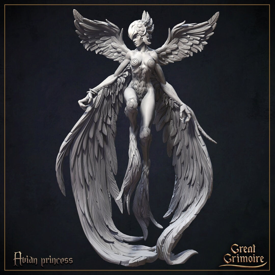 Avian Princess - 2 versions in 12k - by Great Grimoire