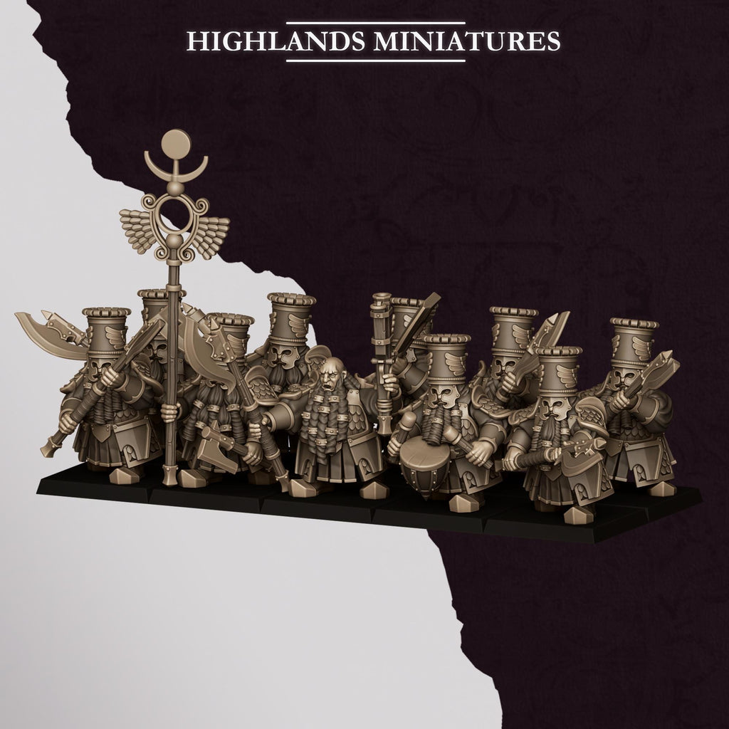Sons of Marduk Heavy Guard with Great Weapons  - in 12k- by Highlands Miniatures