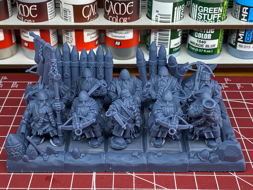 Dwarf Crossbowmen Unit - in 12k- by Highlands Miniatures