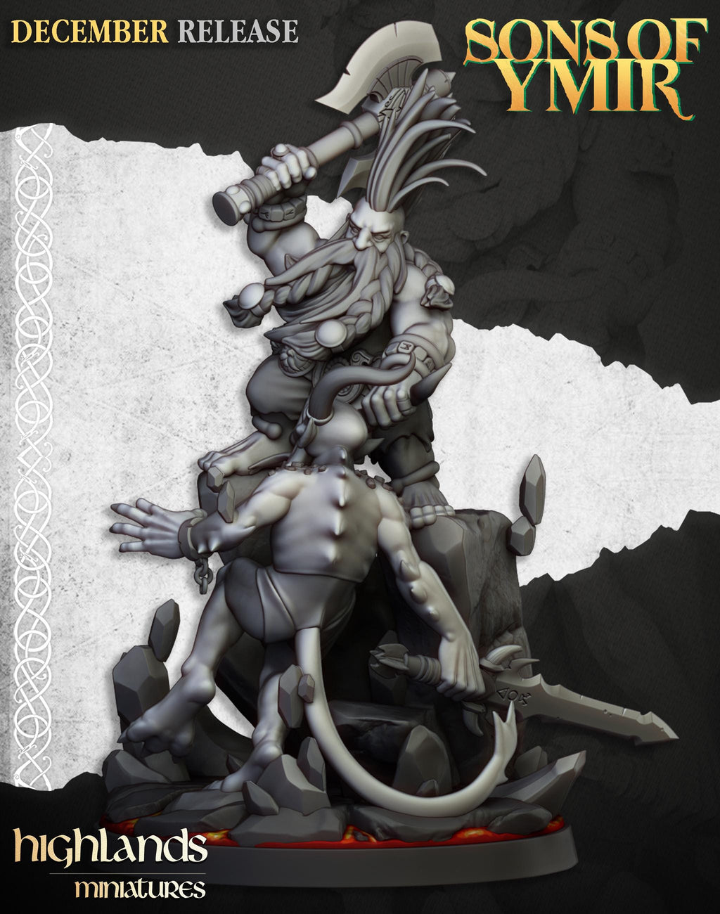 Dwarf Demonseeker  - in 12k- by Highlands Miniatures