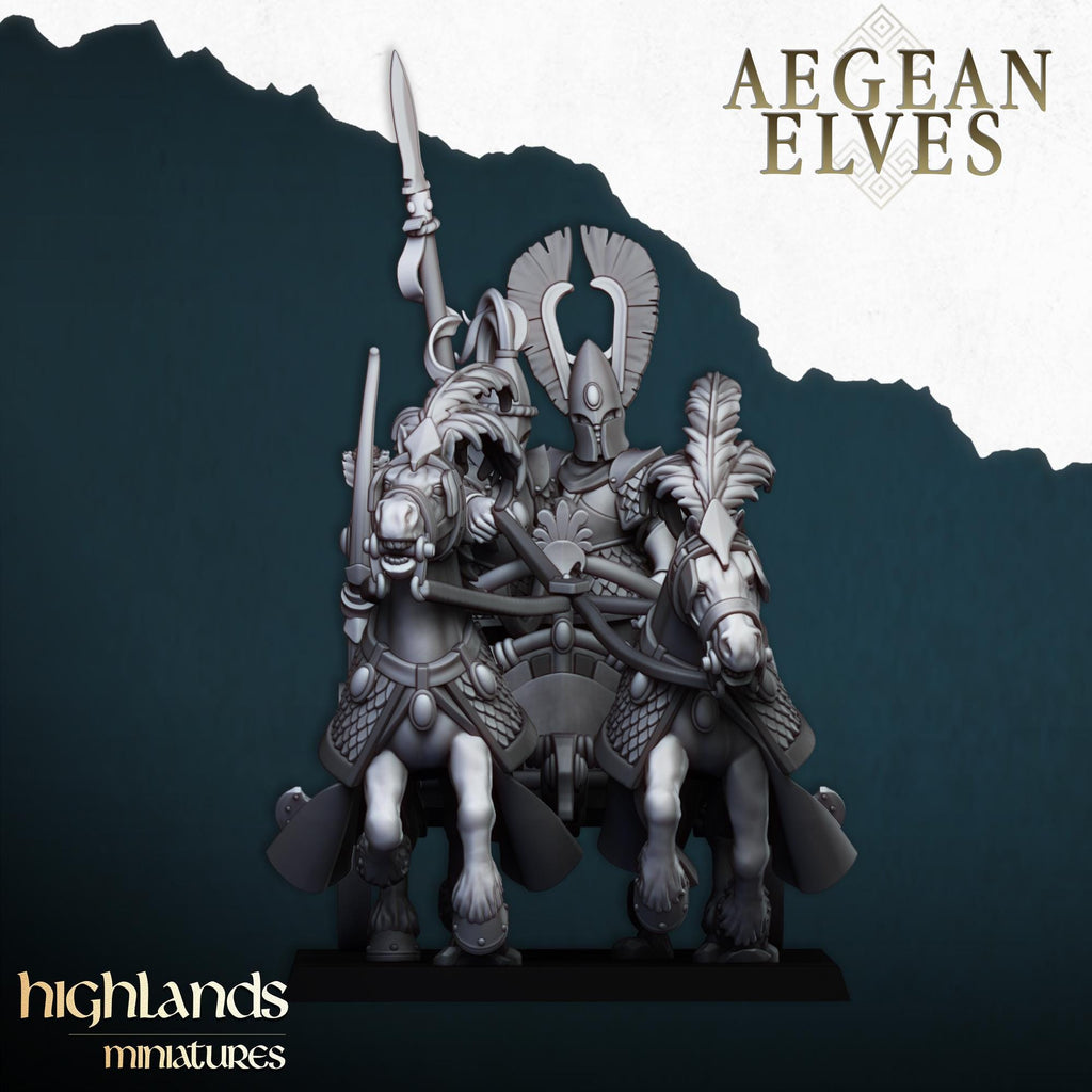Aegean Elf Chariot  - in 12k- by Highlands Miniatures