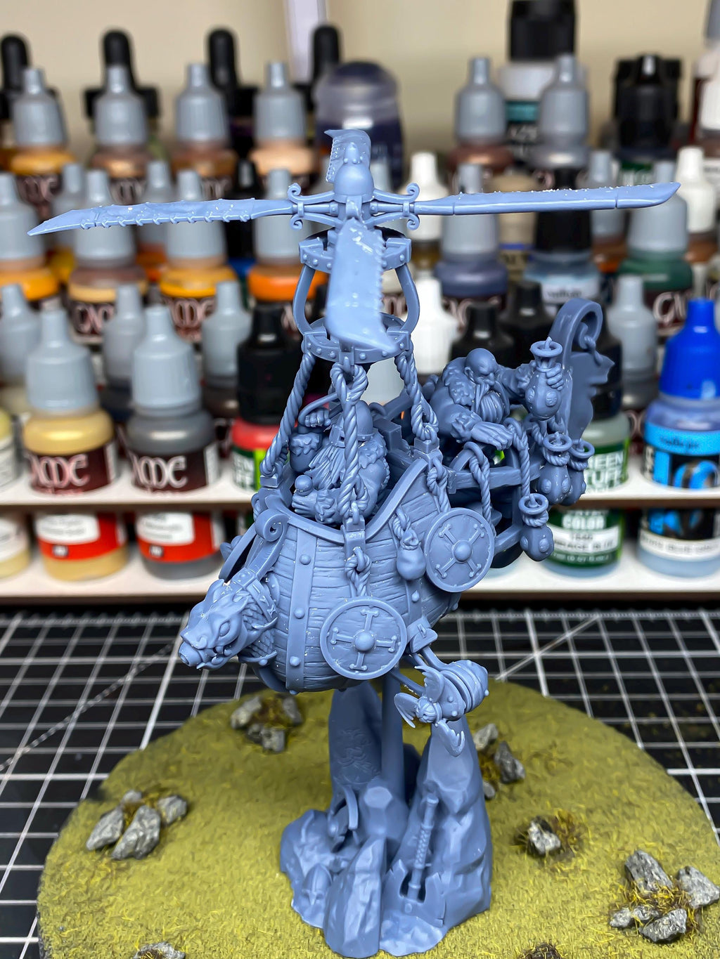 Dwarf Flying Machine - in 12k- by Highlands Miniatures