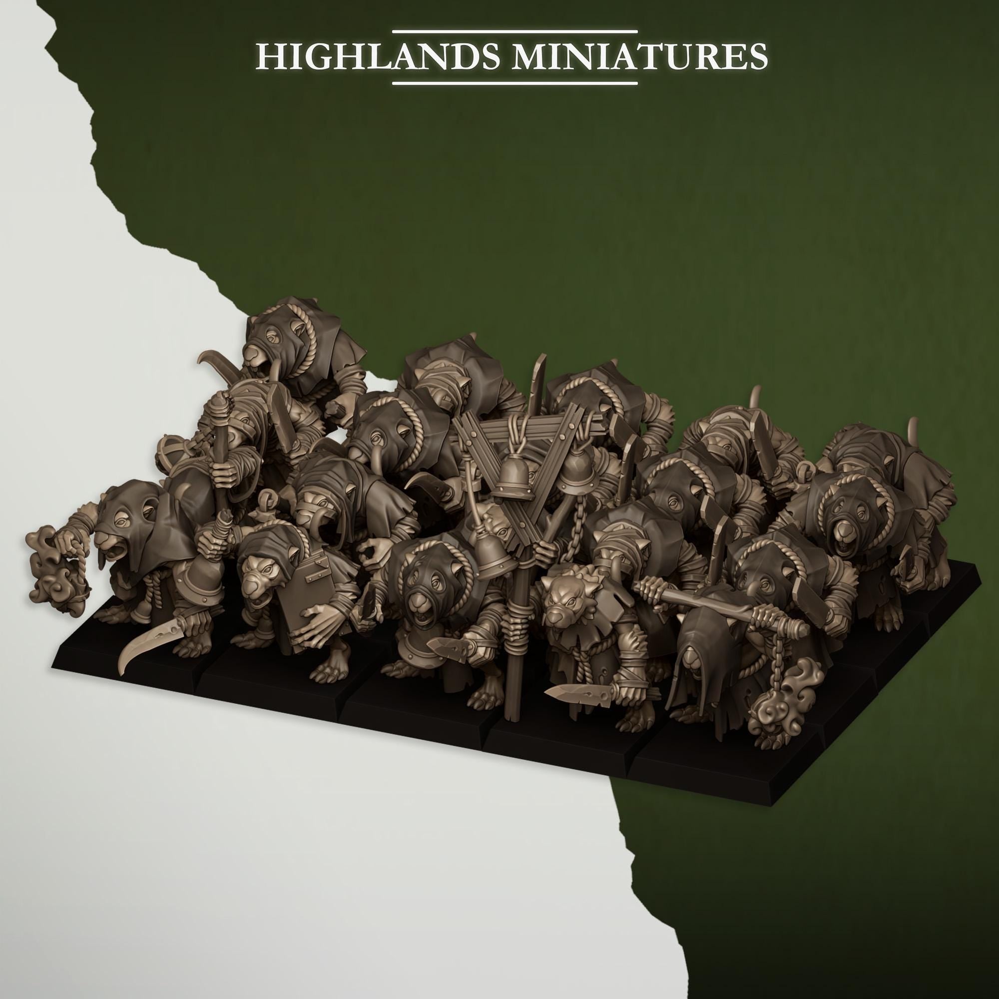 Vermin Acolytes - in 12k- by Highlands Miniatures