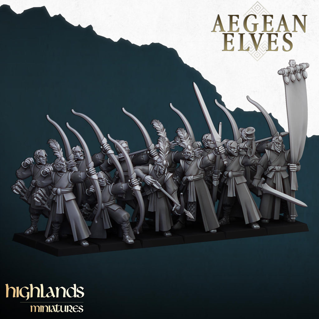 Aegean Elves Archers  - in 12k- by Highlands Miniatures
