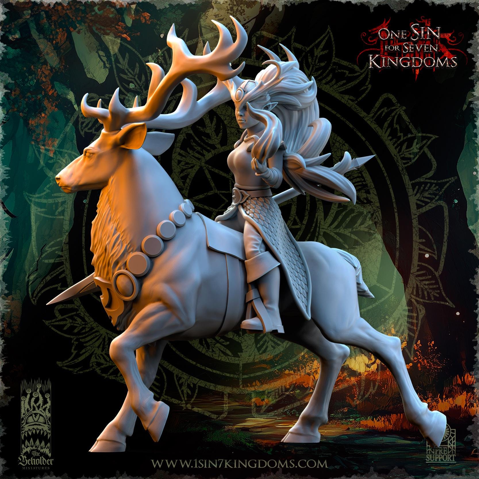 Evergreen Elves Deepwood Maidens - in 12k- by TheBeholderMiniatures