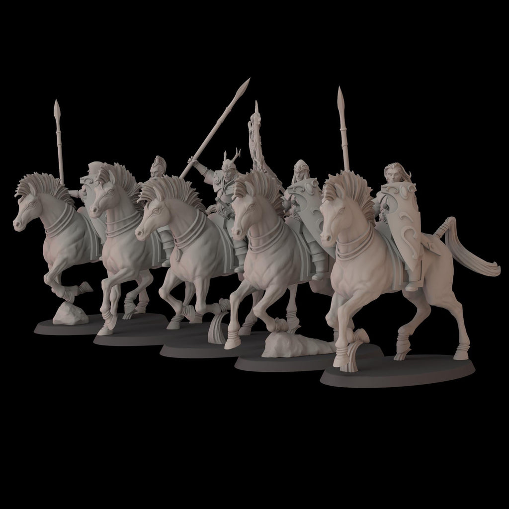 Wood Elfs Lancers Riders - 12k by fantasycultminiatures