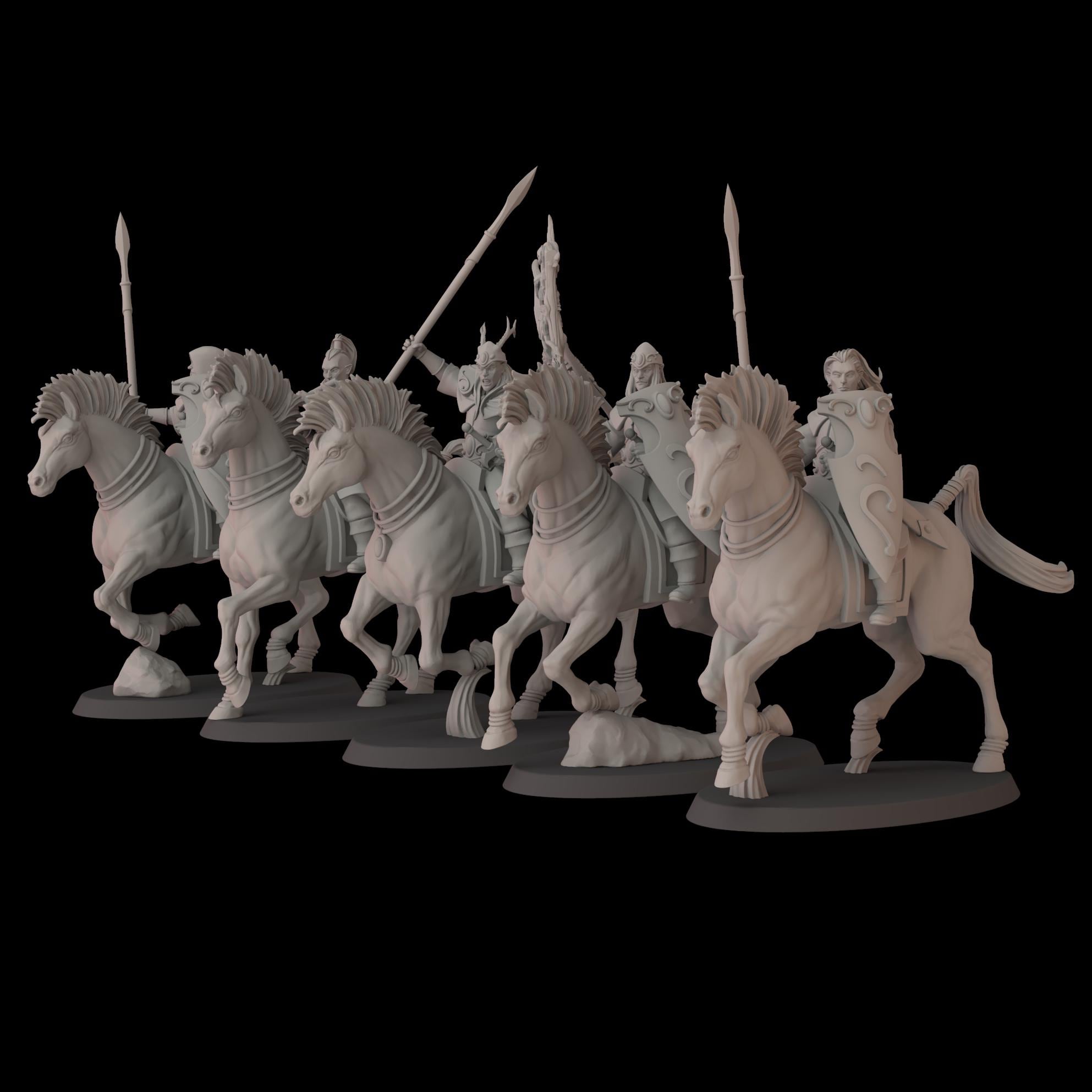 Wood Elfs Lancers Riders - 12k by fantasycultminiatures