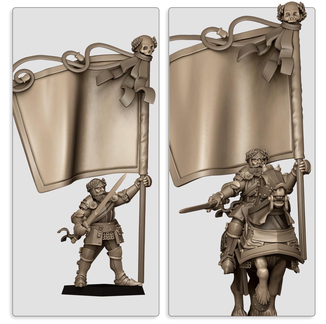 Sunland Battle Standard Bearer - in 12k- by Highlands Miniatures