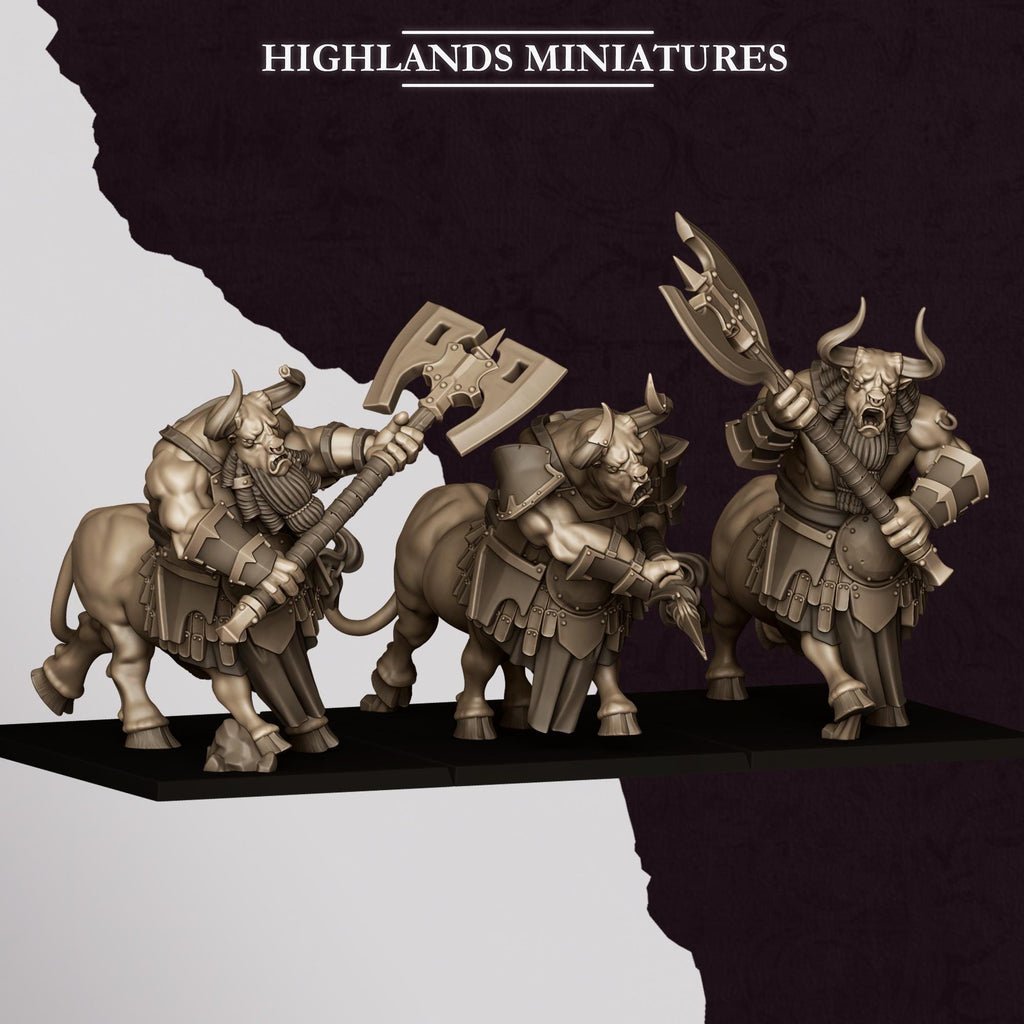 Marduk Minotaurs  - in 12k- by Highlands Miniatures