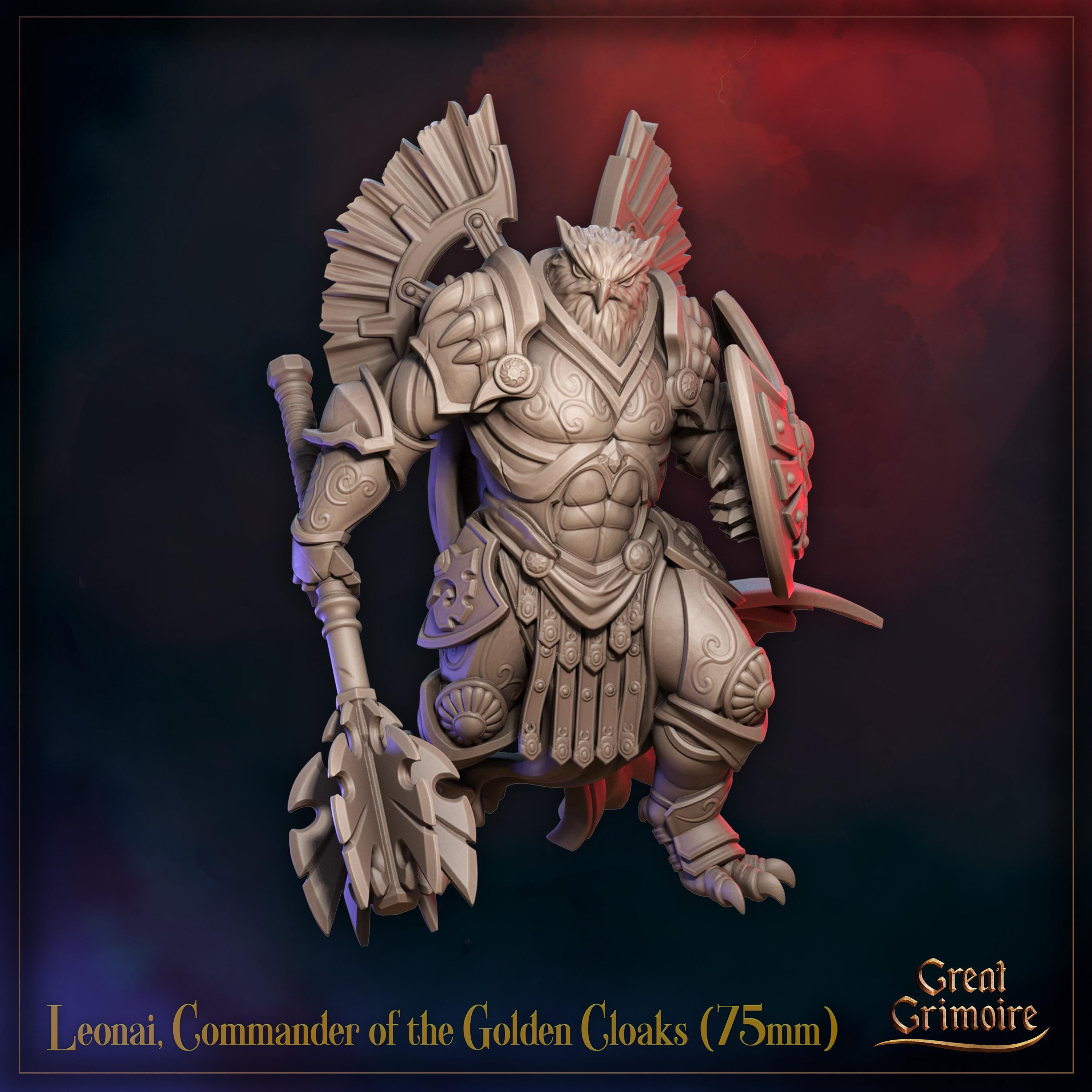 Leonai, Commander of the Golden Cloaks  - in 12k - by Great Grimoire