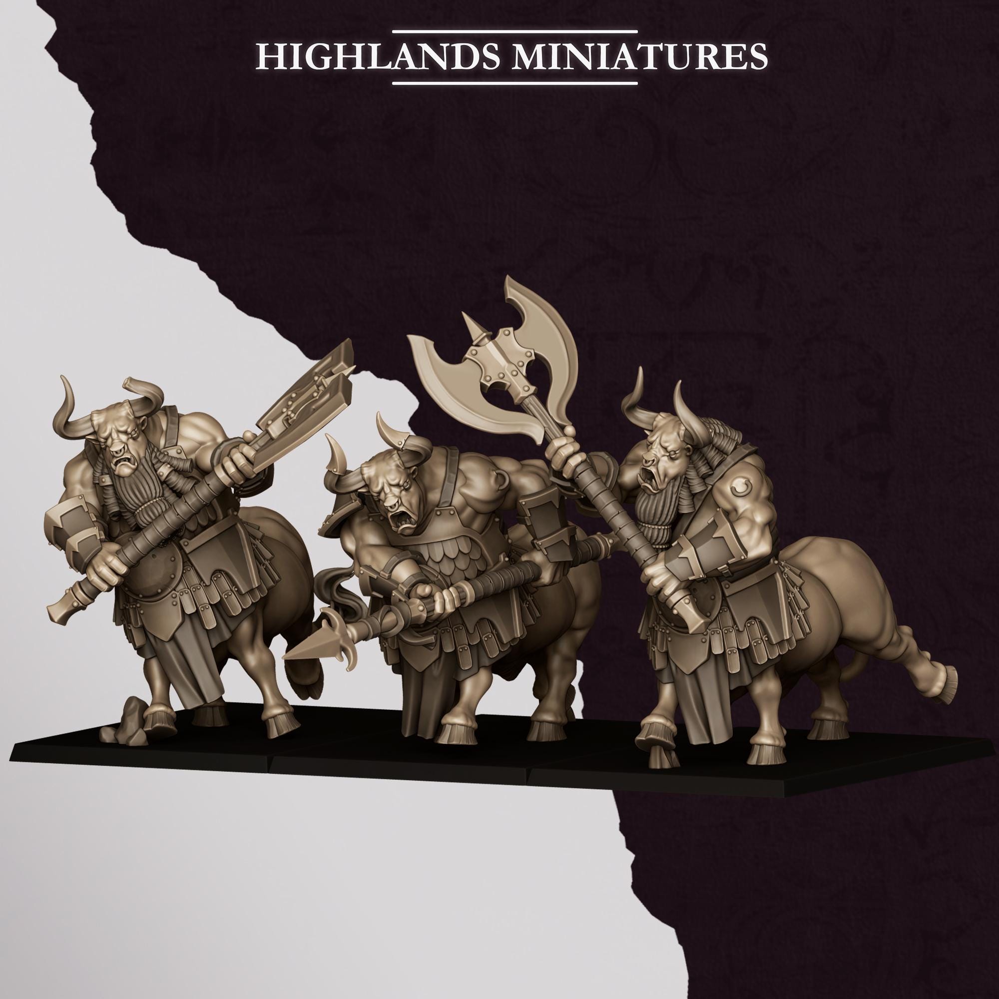 Marduk Minotaurs  - in 12k- by Highlands Miniatures