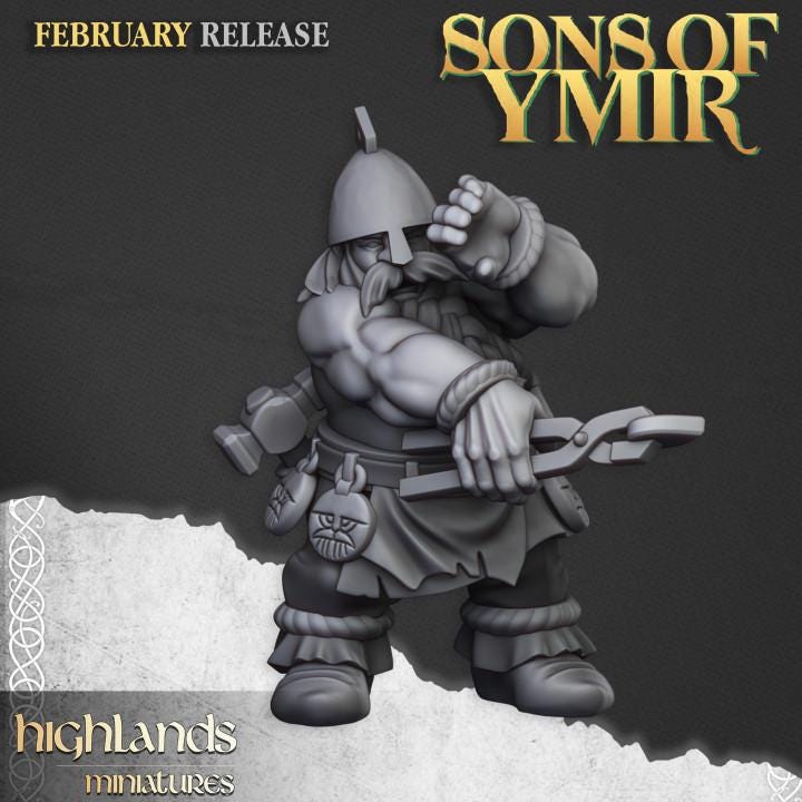 Ancient Dwarf Forge and Great Dwarf Runemaster - in 12k- by Highlands Miniatures