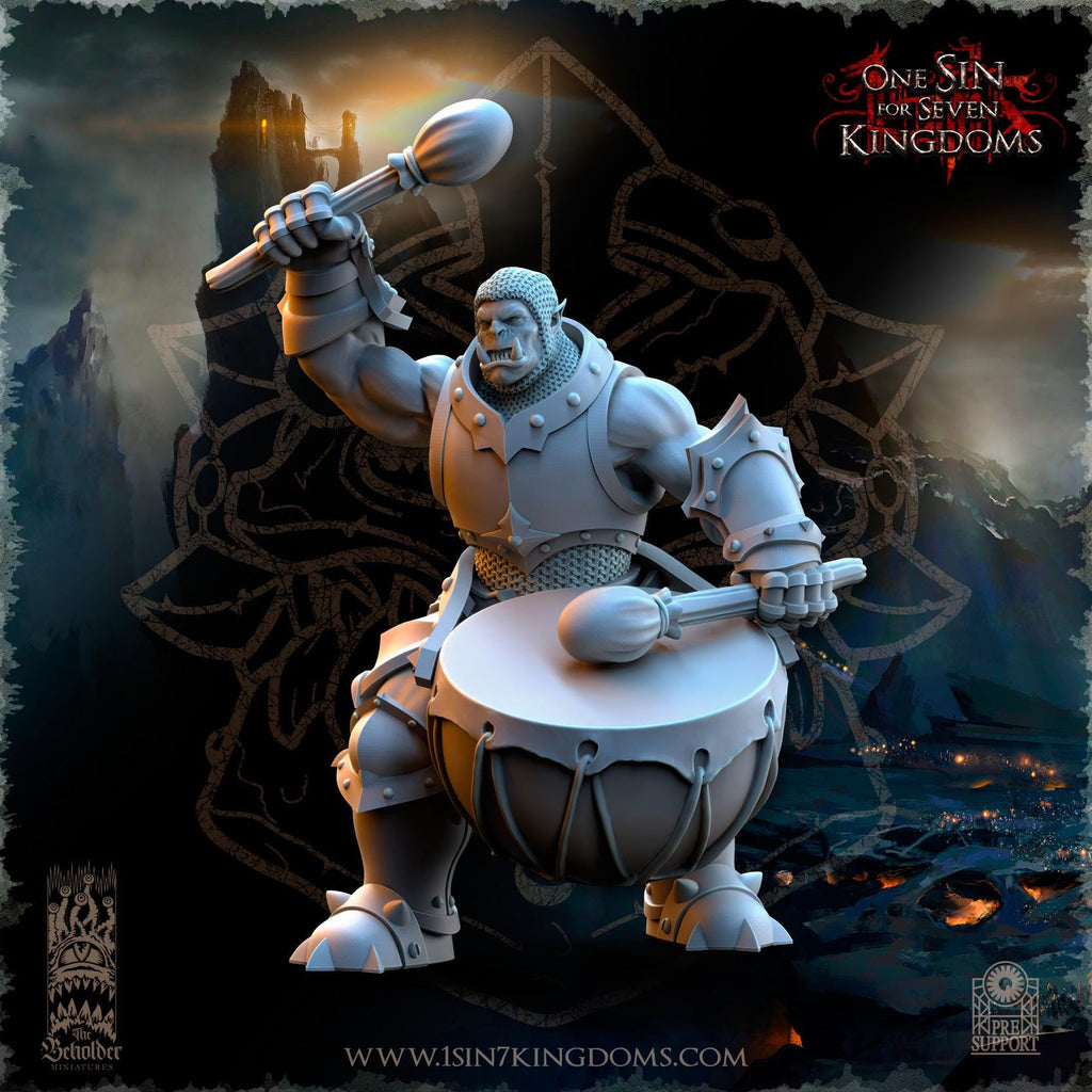 Nestah Orcs Command Group - in 12k- by TheBeholderMiniatures