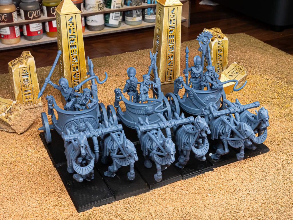 Ancient Skeletal Chariots - in 12k- by Highlands Miniatures
